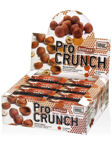 Pro Crunch Barrita Proteina 36% Avellana 32Udsx35 Gr de Best Protein
