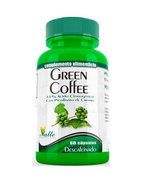 Green Coffee Cafe Verde Descafeinado 60Cap. de El Valle