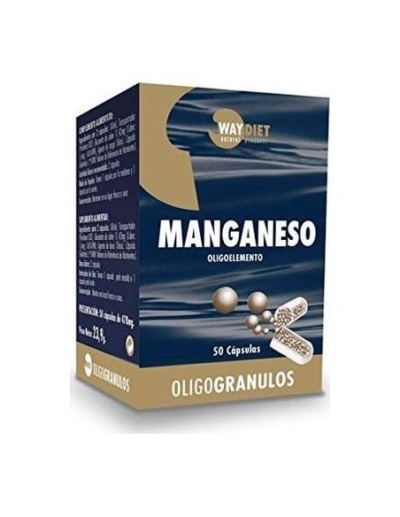 Manganeso Oligogranulos 50Caps. de Waydiet Natural Products
