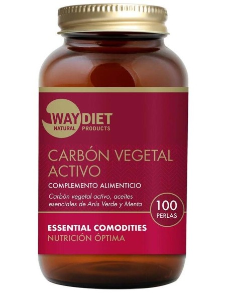 Carbon Vegetal Activo 100Perlas de Waydiet Natural Products
