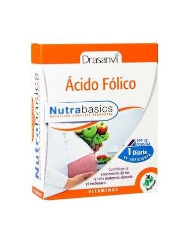 Acido Folico 30 Capsulas Nutrabasicos Drasanvi