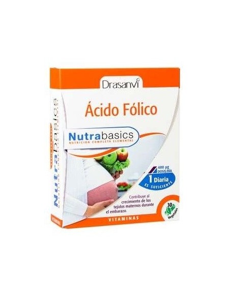 Acido Folico 30 Capsulas Nutrabasicos Drasanvi