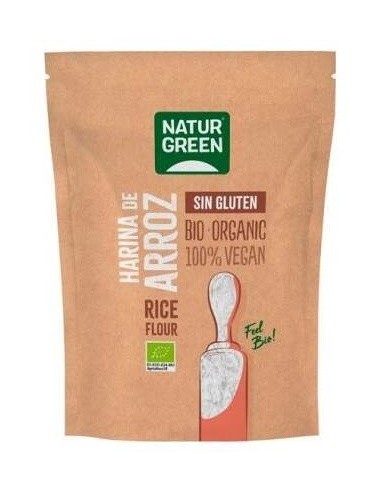 Harina de Arroz Bio sin Gluten 500 G de Naturgreen