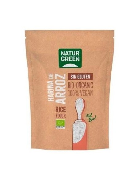 Harina De Arroz Bio Sin Gluten 500 Gramos de Naturgreen