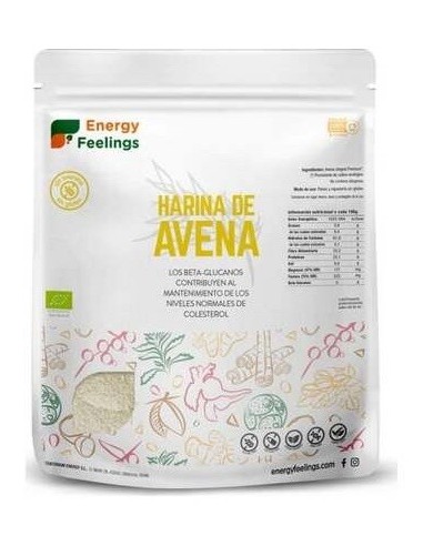 Harina De Avena 1Kg. Eco Vegan Sg de Energy Feelings