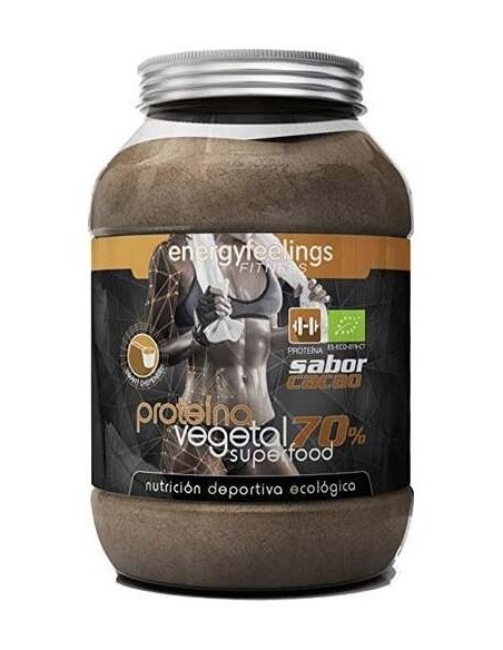 Proteina Vegana 73% Cacao 1Kg. Eco Vegan de Energy Feelings