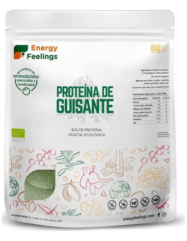 Proteina De Guisante Vainilla 1Kg. Eco Vegan Sg de Energy Feelings