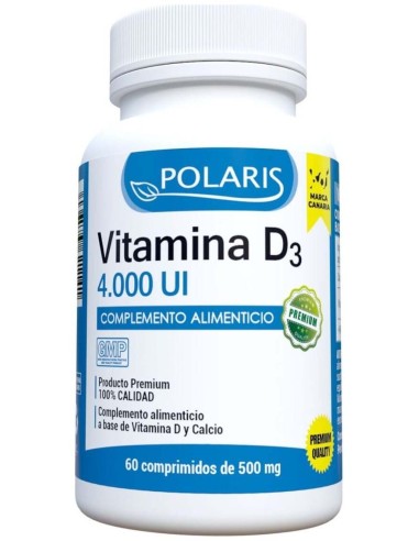 Vitamina D3 4000Ui 60Comp. de Polaris