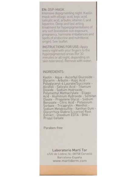 Dsp Mask Pigment Zero Despigmen Inten Noche 30Ml de Martiderm