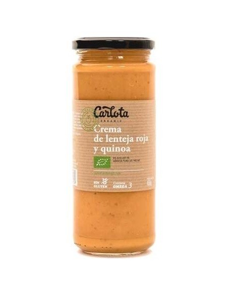 Crema De Lenteja Roja Y Quinoa 450Gr. Eco Sg Vegan de Carlota Organic