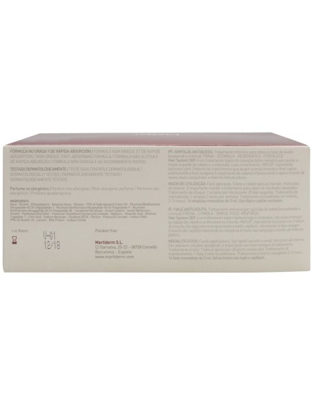 Martiderm Hair System 3Gf Anticaida 14Amp de Martiderm