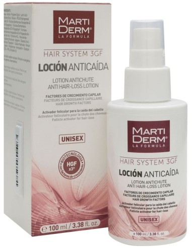 Hair System 3Gf Locion Anticaida Unisex 100Ml de Martiderm
