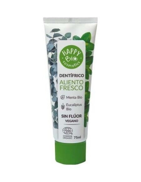 Dentifrico Aliento Fresco Menta Sin Fluor 75M Eco de Happy Bio