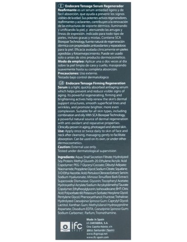 Endocare Tensage Serum Reafirmante Facial 30Ml. de Endocare