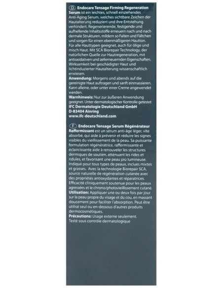 Endocare Tensage Serum Reafirmante Facial 30Ml. de Endocare