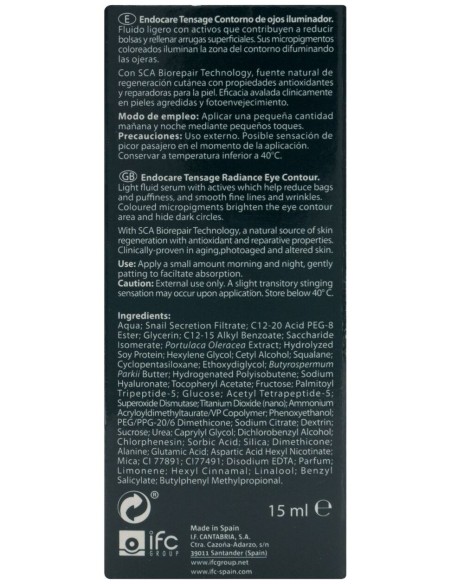 Endocare Tensage Contorno Ojos Iluminador 15Ml. de Endocare