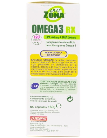 Enerzona Omega 3 Rx 1 Gr 120 Caps de Enerzona