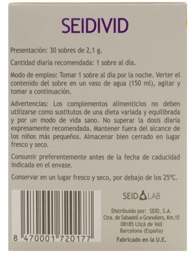 Seidivid 30 Sobres de Seid