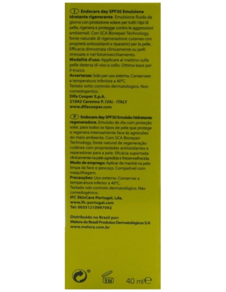 Endocare Day Spf30 Emulsion Dia 40 Mililitros Endocare