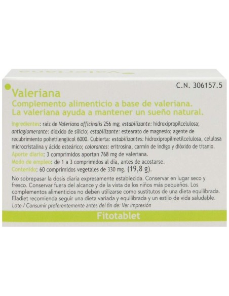 Fitotablet Valeriana 60Comp. de Eladiet