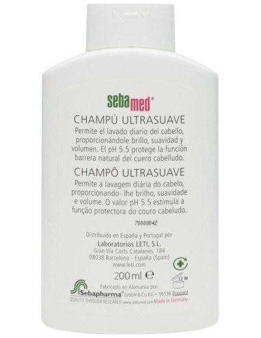 Champu Ultra Suave Cabello Normal-Seco 200Ml. de Sebamed