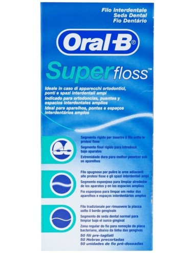 Super Floss Seda Dental 50Mtrs. de Oral-B