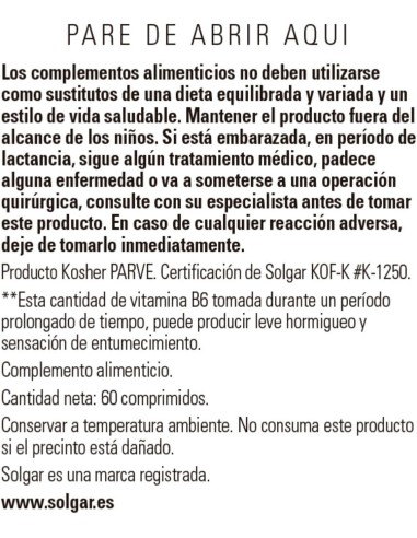Formula Vm Prime (Adultos+50 Años) 60Comp. de Solgar