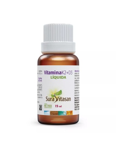 Vitamina K2 + D3 15ml Sura Vitasan  Salud Ósea Óptima