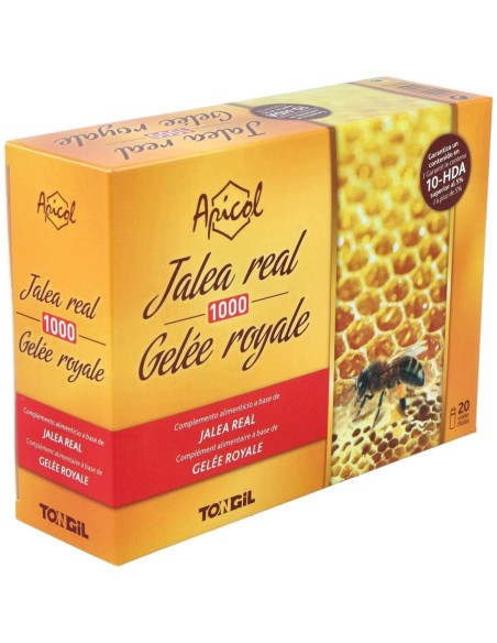 Pack 3X2 Apicol Jalea Real 1000Gr. 20Viales de Tongil..