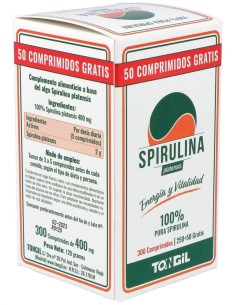 Pack 4X3 Spirulina 300Comp. de Tongil