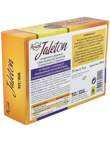 Pack 4X3 Apicol Jaleton J.Real Ginseng 20Amp de Tongil