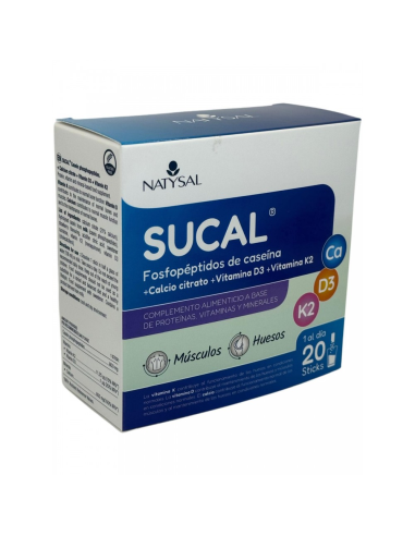 Sucal Natysal 20 Sticks | Fosfopéptidos, Calcio y Vitaminas