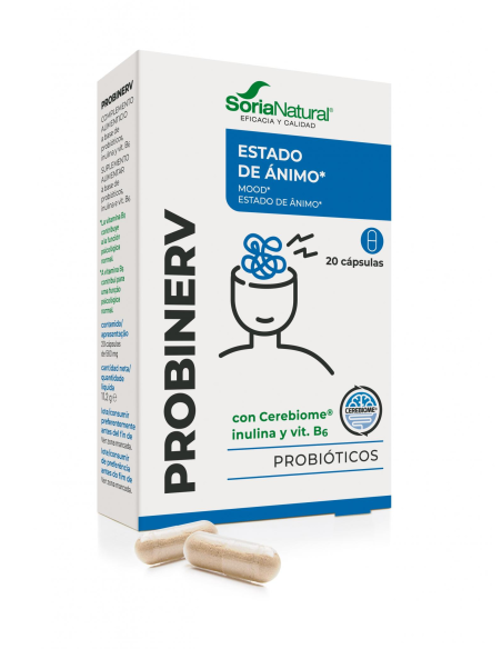 Pacote 2 Probinerv 20 cápsulas Soria Natural Bem-estar natural