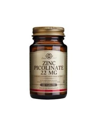 Zinc Picolinato 22Mg. 100 Comprimidos de Solgar