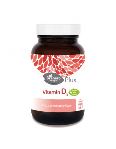 Vitamin D3 Vegana, 1000 Ui/Cap 60 Cap. 330 Mg de El Granero Integral