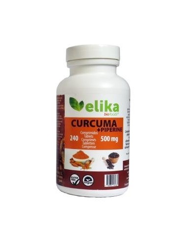 Curcuma+Piperina 240 Comprimidos de Elikafoods