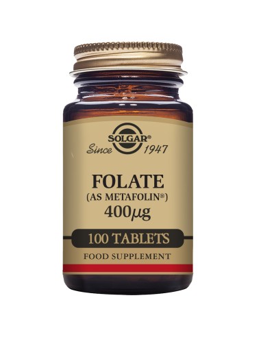 Folato (Como Metafolin) (400 Mcg) 100 Comp de Solgar