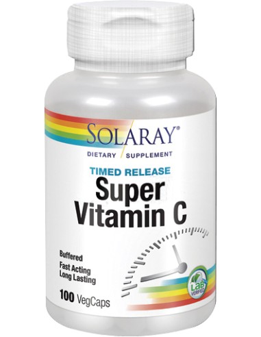 Super Vitamina C 100 Vcaps ( No Acid) de Solaray