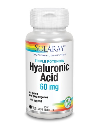 Hyaluronic Acid 60 Mg 30 Vcaps de Solaray