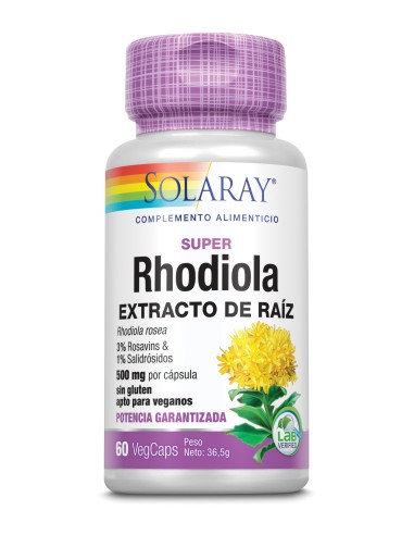 Super Rhodiola 500 Mg 60 Vcaps de Solaray