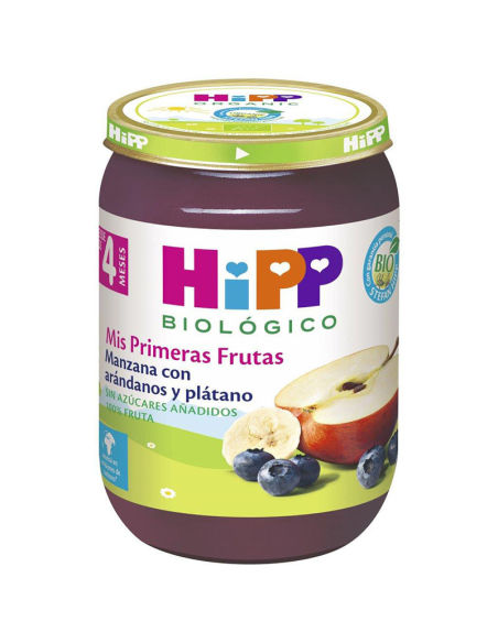 Tarrito Bio Hipp Manzana, Arándano y Plátano 190 g