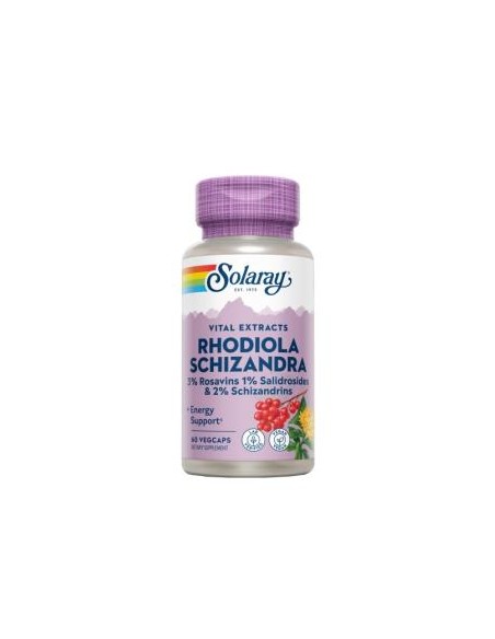 Schizandra & Rodhiola 500 Mg - 60 Vegcaps de Solaray