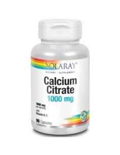 Calcium W/D3 Citrate 1000 Mg. - 90 Capsulas de Solaray