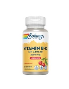 Vit B12 2000 Mcg - 90 Comprimidos Sublinguales de Solaray