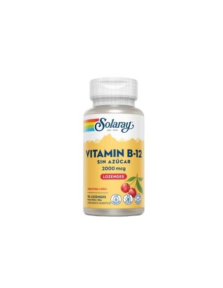 Vitamina B12 2000 mcg Solaray - 90 Comprimidos Sublinguales