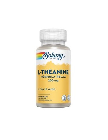 L-Theanine 200 mg - 45 Vegcaps | Relax & Focus by Solaray