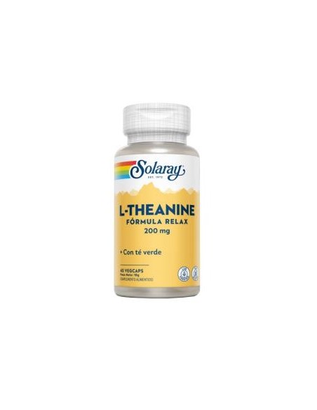 L-Theanine 200 mg - 45 Vegcaps | Relax & Focus by Solaray