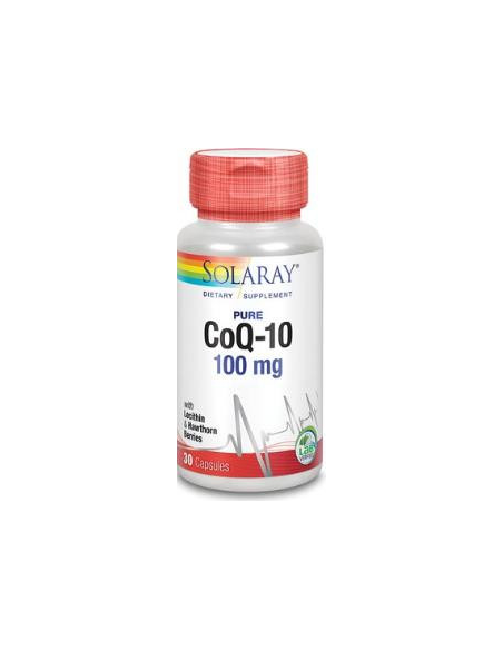 Pure Coq10 100 mg Solaray - Energía y Vitalidad en 30 Cápsulas