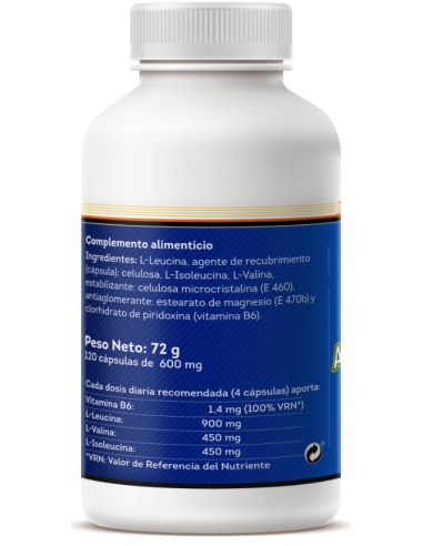 Bcaa'S (Aminoa.Ramificados) 120 Capsulas De 600Mg Sotya