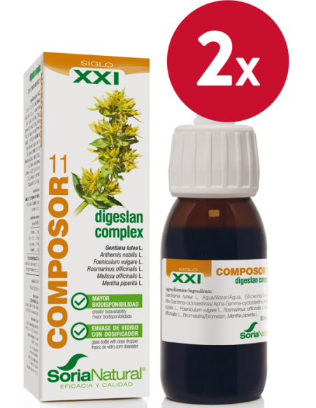 Pack 2 Composor 11 Digeslan Complex XXI 50ml - Salud Digestiva